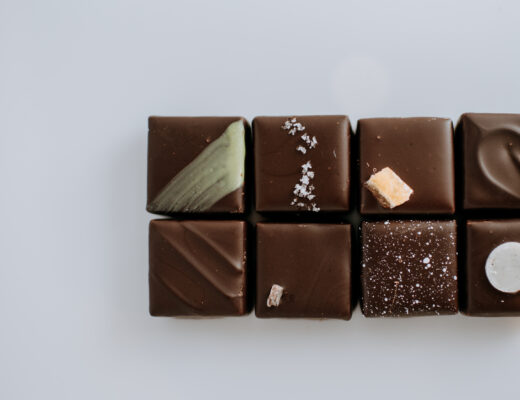 Chocolate bon bon confections.